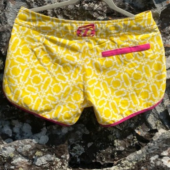 JETPILOT Boardshorts sz 5 bright yellow EUC - Picture 3 of 11